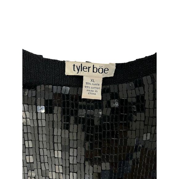 Tyler Boe black square sequin sweater tank. Size  XL - Picture 2 of 8